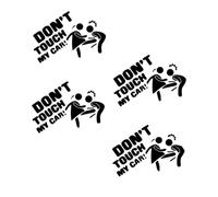 Healeved Lot de 4 Autocollants Décoratifs Noirs pour Voiture Autocollant Automobile Intéressant en PVC Souple Facile à Coller Retirer pour Décoration et Protection Les Petites