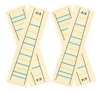 Healeved Lot de 4 Autocollants Transparents pour Touche de Violon 4/4 Guide des Doigts Amovible Autocollants d'Apprentissage d'Échelle pour Violon Débutant Accessoires Précis pour