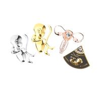 Healeved Lot de 4 Broches Métalliques Thème de pour Femmes Épinglette Utérus Accessoires de Mode pour Infirmière Décoration de Vêtements Solide et