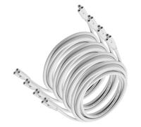 Healeved Lot de 4 Câbles d'Alimentation Intégrés à Double Connecteur 3 Broches pour Tubes LED T5 T8 Câble de Connexion Électrique 220V Cordons Compatibles Lampes Fluorescentes et