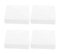 Healeved Lot de 4 Capuchons Plats pour Poteaux de Clôture en PVC 75 MM Protection Extérieure Résistante aux Intempéries Cache-Poteaux de Terrasse et Pieux Ornement Décoratif pour