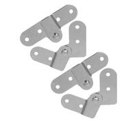 Healeved Lot de 4 Charnières Pliantes en Fer Robuste Kit de Remplacement pour Échelle de Grenier Charnières 2 Pcs Gauche 2 Pcs Droite Pliables et Légères Adaptées pour Portes et