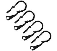 Healeved Lot de 4 Cordes D’Étirement Résistantes Noires pour Roue Abdominale Bandes de Traction Multifonctions pour Renforcement Musculaire Adaptées Salle de Sport et Entraînement à