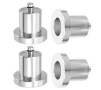 Healeved Lot de 4 Coussinets de Levage Antidérapants en Aluminium pour Cric Hydraulique Adaptateur Renforcé pour Points de Levage Voiture Suv et Camion Amortisseur de Vibrations pour