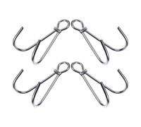 Healeved Lot de 4 Crochets de Plongée Double en Acier Inoxydable 316 Crochets de Dérive pour Plongée sous-Marine Accessoires Nautiques pour Bateau Fixation Sécurisée et Hydrodynamique