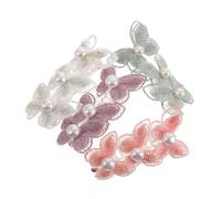 Healeved Lot De 4 Élastiques À Cheveux En Dentelle Et Spirale Motif Cordon Téléphonique Porte-Queue De Cheval Accessoires Décoratifs Et Filles