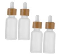 Healeved Lot De 4 Flacons Compte-gouttes En Verre Avec Bouchon Anti-fuite Pour À De Poche 30 Ml