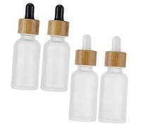 Healeved Lot De 4 Flacons Compte-gouttes En Verre Sablé Avec Bouchon De 30 Ml Pour Le Rangement Et Le Voyage