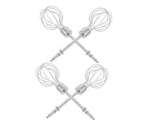 Healeved Lot de 4 Fouets à Œufs en Acier Inoxydable pour Batteur Électrique, Mini Électrique Portable, Accessoires pour Mixeur Plongeant, Mélange Rapide et Homogène, la Réutilisable