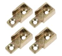 Healeved Lot de 4 Gâches de Serrure pour Fenêtres à Battant en Alliage de Zinc N°7 Jaune Accessoire de Verrouillage de Fenêtre Plaque de Frappe Métallique Solide Installation Facile