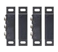 Healeved Lot de 4 interrupteurs à lames magnétiques normalement ouverts et fermés - Capteur de contact magnétique pour porte et fenêtre de sécurité filaire - Montage en surface pour contrôle
