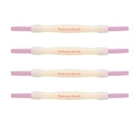 Healeved Lot de 4 limes à ongles à double tête : stylo à cuticules avec double extrémité en pierre de quartz, outil de limage de précision pour les salons de beauté et la maison