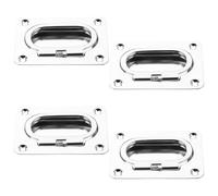 Healeved Lot de 4 Loquets de Trappe de Bateau en Acier Inoxydable 304 Poignées Encastrées à Ressort Poignée Robuste pour Trappe de Pont de Yacht Accessoires Nautiques Polyvalents