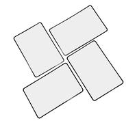 Healeved Lot de 4 loupes pour téléphone portable - Loupe de qualité supérieure - Lentille à main - Miroir grossissant - Cartes de taille - Lecteur PVC