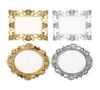 Healeved Lot de 4 palettes de nail art : palette de mélange de couleurs, style vintage, carré, ovale, présentoir pour maquillage des ongles