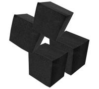 Healeved Lot de 4 Panneaux en Mousse Insonorisants Noirs 15x15x15 Cm, Blocs D'absorption Acoustique Professionnels en Polyuréthane Ignifuge, Isolation Phonique pour Studio, Home Cinéma