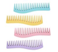 Healeved Lot de 4 Peignes de Coiffure en Plastique de Couleur Mixte pour Salon de Coiffure Outil de Soins Et de Coiffure