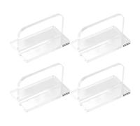 Healeved Lot de 4 poignées de Couvercle d'aquarium en Acrylique Transparent - Poignées de Remplacement Autocollantes rectangulaires pour Couvercle d'aquarium sans Rebord en Verre