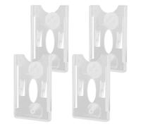 Healeved Lot de 4 Porte-Cartes pour Pare-Brise Voiture en Plastique Rigide Transparent Ventouse Porte-Badge de Stationnement Compatible Accessoire Intérieur Pratique et Solide