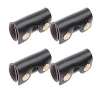 Healeved Lot de 4 Protège-Têtes pour Rasoir Manuel Double Tranchant en Cuir Noir, Étui de Protection Compact et Résistant pour Rasoir de Sécurité, Accessoire de Voyage Pratique pour