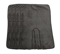 Healeved Lot De 4 Serviettes Visage en Velours Corail Divisées en U Douces Respirantes pour Soins du Visage Spa Massage Esthétique Gris Foncé 48X40Cm