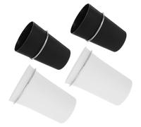 Healeved Lot de 4 sets de Porte-Gobelets pour Panneaux Perforés avec Crochets Petits Contenants en Plastique Noir et Blanc Organisateur Suspendu Polyvalent pour Rangement D’Outils