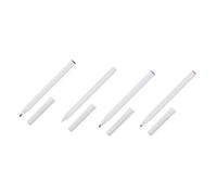Healeved Lot de 4 Stylos de Marquage pour Tatouage Professionnel, Stylo à Pointe Fine Solide en Plastique, Couleurs Blanc Noir Violet Rouge, pour Salon de Beauté et Positionnement Cutané