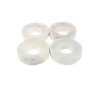 Healeved Lot de 4 Tapis de Jade Isolants Thermiques Bleu Blanc, Coussins Antidérapants Résistants la Chaleur pour Appareil de Moxibustion Chinois, Accessoires de Spa pour Massage,
