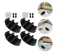 Healeved Lot de 4 Taquets en Nylon Noir pour Bateau Support de Corde Marine Pliable Accessoires pour Kayak et Canoë Amarrage Stable et Résistant pour Navigation et Réparation de Siège