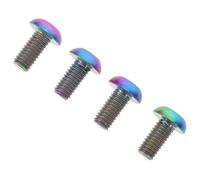 Healeved Lot de 4 Vis Hexagonales M5X10 en Alliage de Titane Coloré Antirouille pour Porte-Bidon de Vélo Boulons Légers de Rechange Adaptés aux Supports Gourde Fixation Solide pour Usage