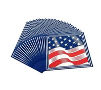 Healeved Lot de 40 Serviettes en Papier Motif Drapeau Américain pour Fête pour Le Jour de L'indépendance