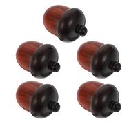 Healeved Lot de 5 Breloques Glands en Bois Bicolores Ouvrables, Pendentifs Boîte à Bijoux DIY, Décoration Suspendue Artisanale pour Création de Colliers, Bracelets et Porte-Clés, Bois