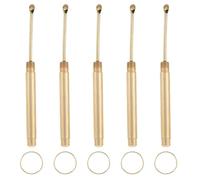 Healeved Lot de 5 outils pour l'extraction du cérumen - -oreilles portable en métal - Cuillère nettoyante réutilisable - Porte-clés pour le nettoyage quotidien et en voyage