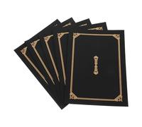 Healeved Lot de 5 Pochettes Élégantes en Papier Noir pour Remise de Diplôme A4, Protège Documents et Présente Certificats à Domicile Bureau