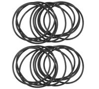 Healeved Lot de 50 Bracelets en Silicone Élastiques Noirs, Unisexes, Simples et Multifonctions, pour Bricolage, Décoration et Usage Quotidien, Confortables et Solide