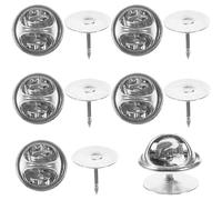 Healeved Lot de 50 Sets de Dos d'Épingles en Métal Argenté 10 MM Verrouillage Arrière pour Fabrication Artisanale Support de Broche Polyvalent pour Épingles Badges et Accessoires DIY