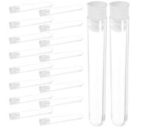 Healeved Lot de 50 Tubes à Essai en Plastique Rigide 6 Ml Bouchons pour Garçon et Filles, Mini Tubes pour Activités Éducatives et Stockage de Perles Lors d'Ateliers Scientifiques