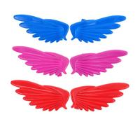 Healeved Lot de 6 Ailes Décoratives pour Patins à Roulettes, Petites Ailes en Plastique Colorées, Accessoires Amusants pour Chaussures de Roller, Décoration Intérieure et Extérieure, Kit