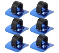 Healeved Lot de 6 Attaches-câbles adhésifs pour vélos de Route et VTT - Base en Aluminium avec Clips en C en Plastique - Fixent Les câbles de Frein et de dérailleur au Cadre du vélo