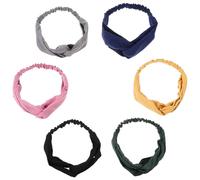 Healeved Lot De 6 Bandeaux À Cheveux Pour Filles Accessoires Pour Cheveux Bandeaux Légers À Larges Bords Pour Le Sport En Tissu Noués En Croix