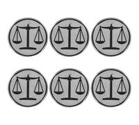 Healeved Lot de 6 broches pour costume d'avocat - Broche en métal avec motif Balance pour homme et femme - Accessoire de remise de diplôme pour chemises et vestes
