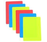 Healeved Lot de 6 Cartons D’Arbitre en PVC Épais Rouge, Jaune et Bleu, Cartes de Pénalité Football et Basketball, Accessoire Professionnel pour Arbitres, Usage Intérieur et Extérieur,