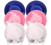 Healeved Lot de 6 Chapeaux Ajustables en Tissu pour Poules et Oiseaux, Mini Accessoires Décoratifs pour Portraits Familiaux et Noël Couleur Aléatoire