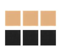 Healeved Lot de 6 Coussinets Antidérapants Silencieux pour Talons Hauts, Patchs de Remplacement en Caoutchouc Noir et Gomme de 6cm X 6cm X 0,5cm, Protège-semelles Résistants à L'usure