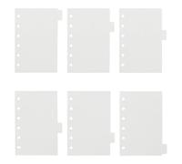 Healeved Lot de 6 Couvertures Transparentes en Acrylique pour Classeur à Anneaux A7 Étui Rechargeable Feuilles Mobiles Détachables Organiseur Portable pour Budget et Journal Intime