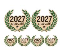 Healeved Lot de 6 épinglettes de remise de diplômes 2027 : insigne de la 2027 représentant un blé, à porter sur une toge, un costume ou une veste. Cadeau souvenir de fin d'études pour femmes et