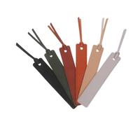 Healeved Lot de 6 Marque-Pages en Cuir PU Multicolores Cordelette Cousue Main Accessoires de Lecture Vintage pour Amateurs de Livres et Suivi de Lecture