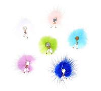 Healeved Lot De 6 Pendentifs Magnétiques Tendance En Forme De Boules De Poils Pour Nail Art Accessoires Pour Toutes Les Occasions
