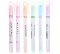 Healeved Lot de 6 set de Surligneurs Pailletés à Encre Rapide Stylos de Dessin Main Couleurs Vives pour École et Loisirs Créatifs Ensemble de Stylos Colorés pour Garçon et Filles