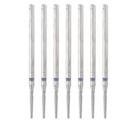 Healeved Lot de 7 embouts de ponceuse diamantés à flamme pour cuticules, embouts de ponceuse diamantés pour lime à ongles électrique, outil de nettoyage fin des cuticules de 4,5 cm pour manucure